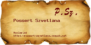 Possert Szvetlana névjegykártya